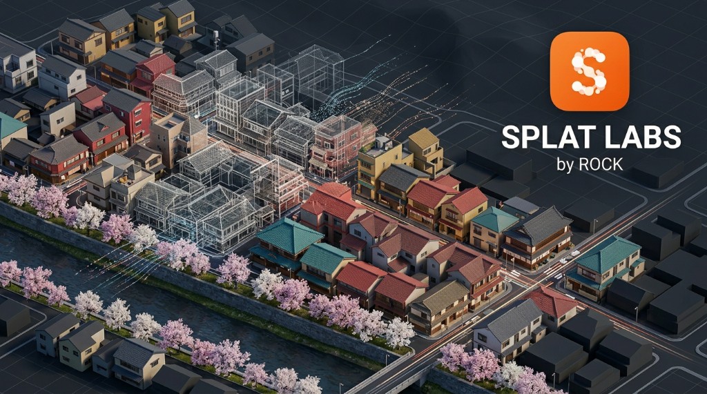 Splat Labs — 3D geospatial visualization of a Japanese neighborhood with cherry blossoms