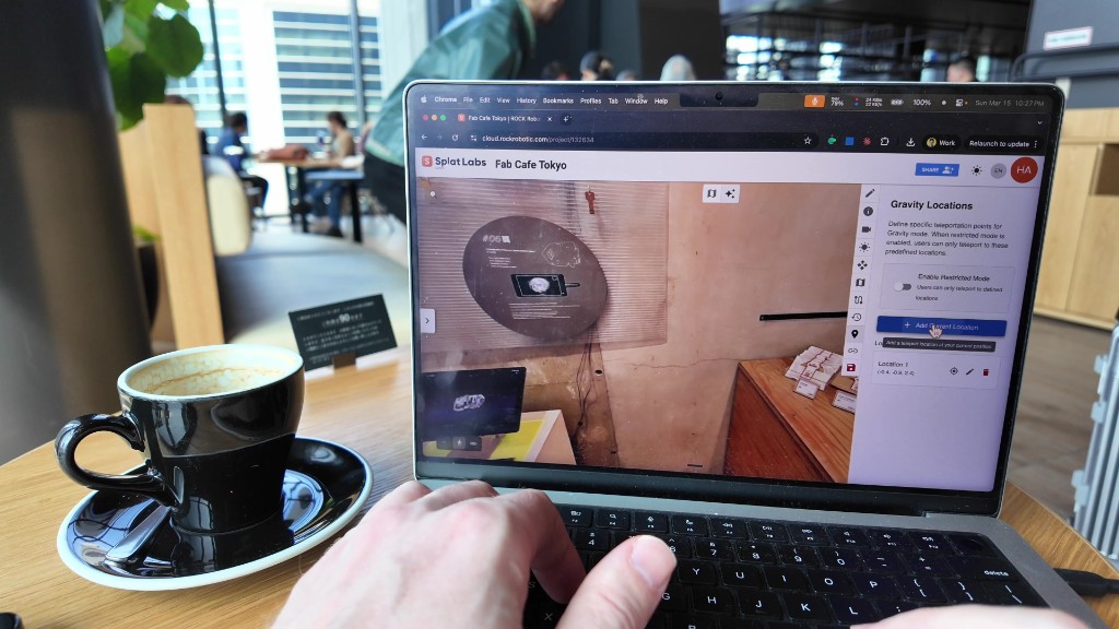 Clicking the Add Current Location button after moving to a spot