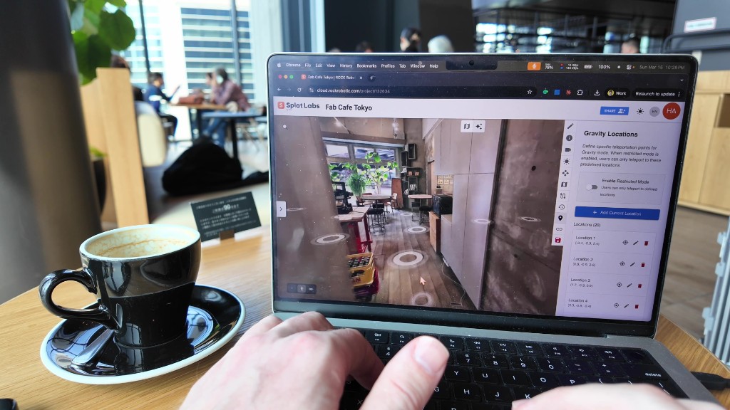 Sidebar showing a long list of defined gravity locations