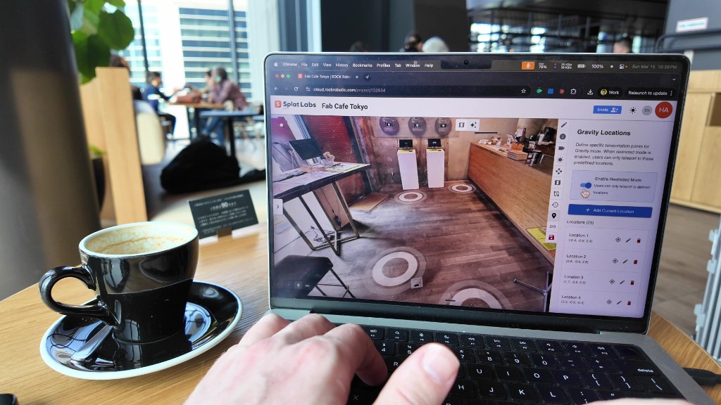 Gravity positions visible on the floor with Restricted Mode enabled