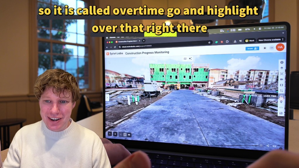 Cursor hovering Over Time on the right toolbar with tooltip visible