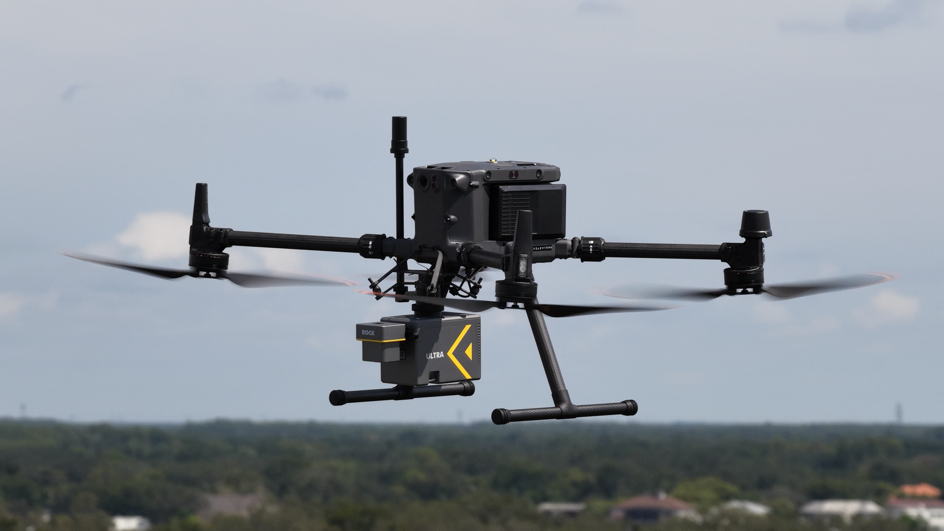 ROCK Ultra LiDAR volant sur un drone