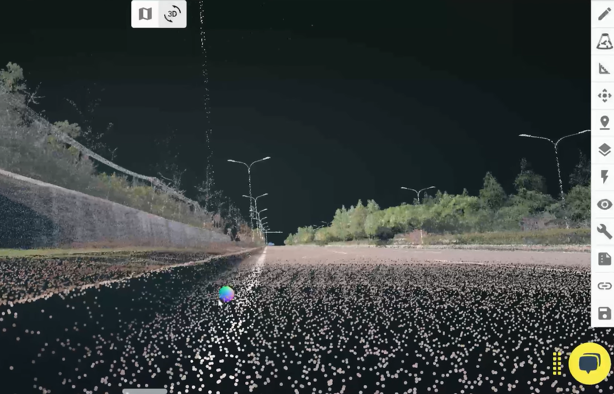 *At 150m, the ROCK Ultra captures retaining walls and curbs—crucial for engineering surveys*