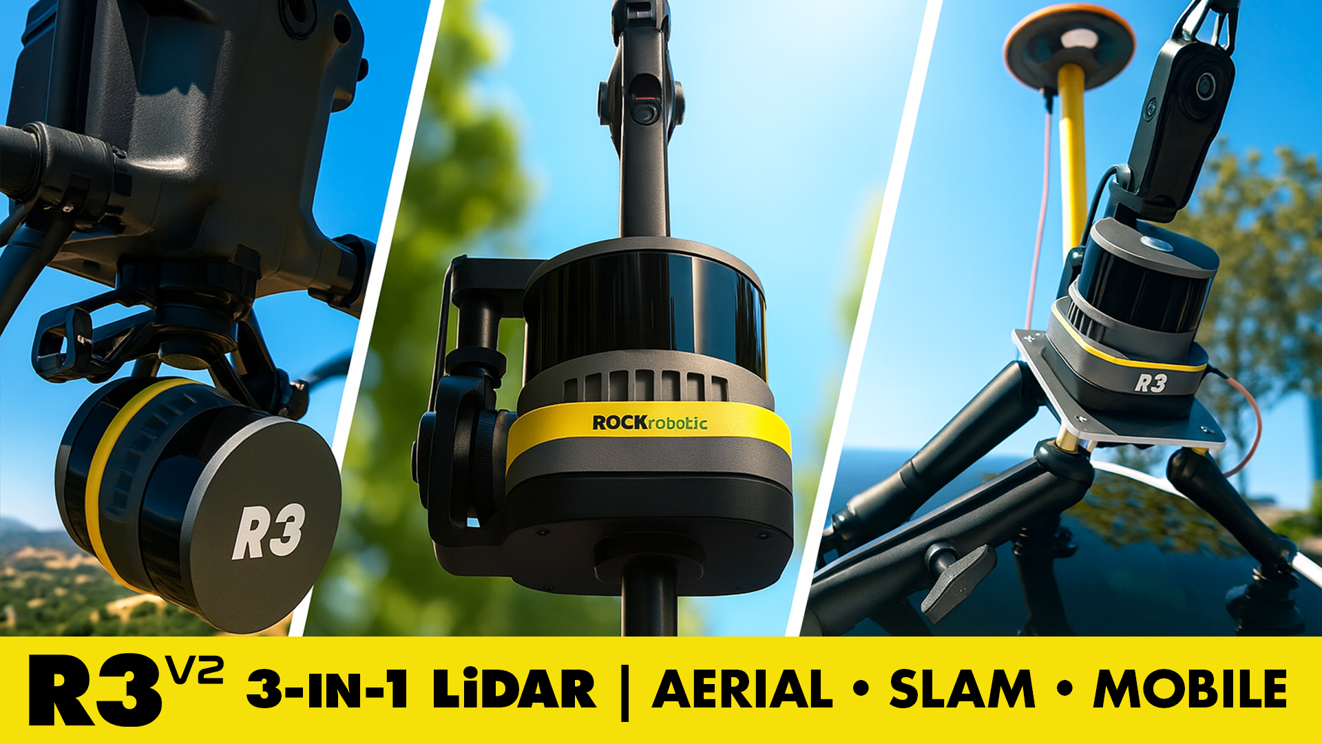 Meet the ROCK R3 V2 — The 3-in-1 Drone LiDAR for Aerial, SLAM & Mobile Mapping Delivering Survey-Grade Accuracy at a Smart Price