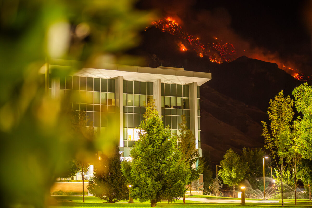 Provo wildfire in Buckley Draw, Utah creating steep burn scar