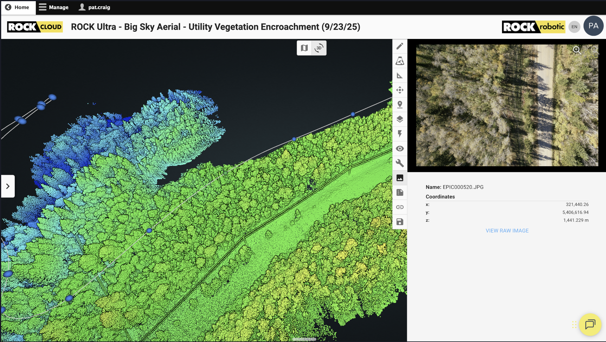 Fotosferas integradas con LiDAR para inspección contextual a lo largo del corredor